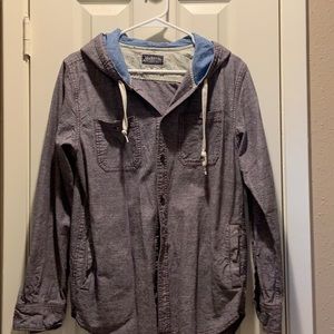 Modern Amusement Hooded Shirt. Men’s Medium